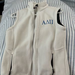 Ivory Fleece Vest - Alpha Delta Pi